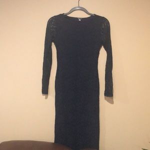 Navy Blue Lace Dress: Size: Medium